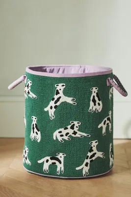 Dog Print Cotton Rug Storage Basket product