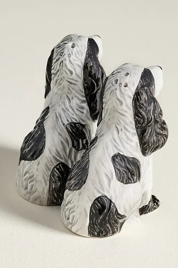 Dog Salt & Pepper Shakers - Brown, Ceramic by Anthropologie, image 2