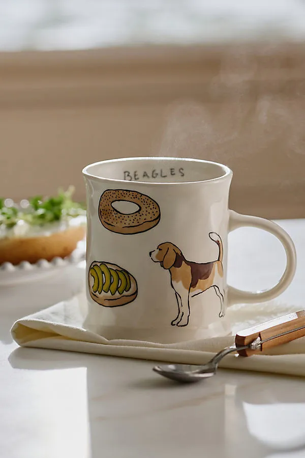 Dog Stoneware Mug by Anthropologie