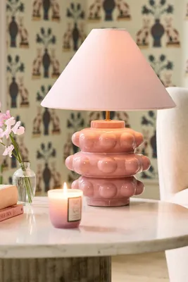 Dotted Ceramic Table Lamp Base - Pink by Anthropologie, alternate view