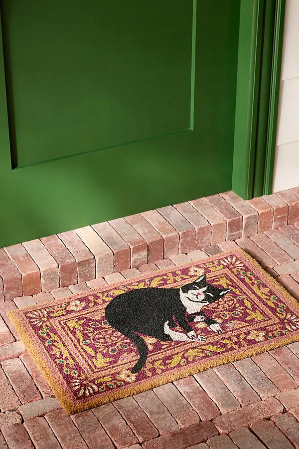 Dottie Cat Printed Doormat - Coir product