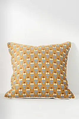 Dottie Patterned Cushion - Yellow, Velvet product