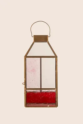 Drew Glass Lantern - Pink product