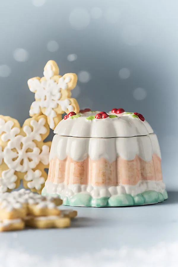 Dulce Gourmand Poundcake Ceramic Candle - Blue by Anthropologie