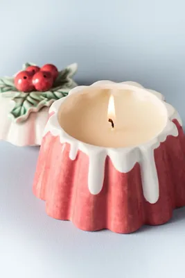 Dulce Gourmand Poundcake Ceramic Candle - Red by Anthropologie, alternate view