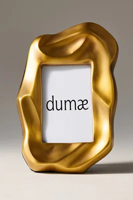 Dumae Jazz Wavy Tabletop Photo Frame - Gold, Brass by Anthropologie, alternate view