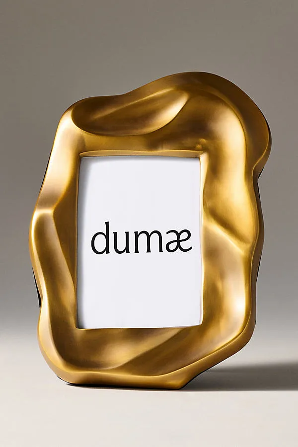 Dumae Jazz Wavy Tabletop Photo Frame - Gold, Brass by Anthropologie