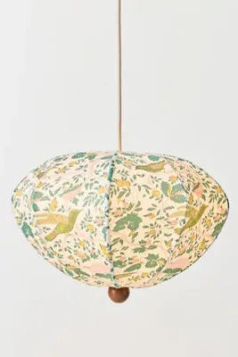 Dumpling Wood Semi-Flush Mount Pendant Light - Green, Walnut product