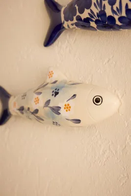 Dunne Fish Wall Decorations Set of 2 - Blue product