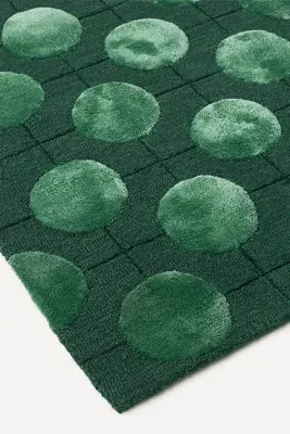 Eclipse 5x8 Tufted Geometric Rug - Green, Wool-Viscose by Anthropologie, image 2