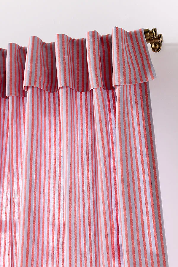 Elin Striped Valance Curtain - Cotton, Linen product