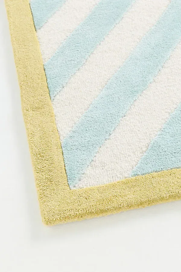 Elodie Striped Rug - Blue, Wool Blend product
