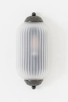 Eloise Scallop Ribbed Glass Flush Sconce Wall Light - Clear product