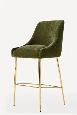 Elowen Bar Stool - Green, Polyester product