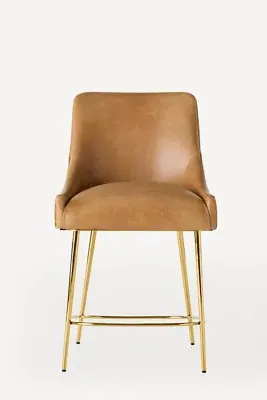 Elowen Leather Counter Stool - Brown product