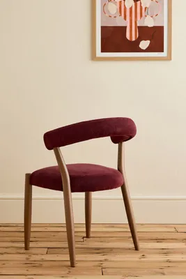 Elsa Chenille Weave Dining Chair - Beech Wood product