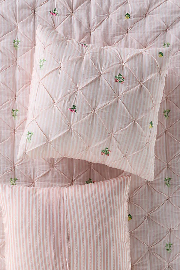 Emilia Cotton Voile Floral Embroidered Cushion Cover product
