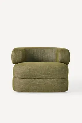 Emilia Swivel Chair - Green, Polyester/Linen product