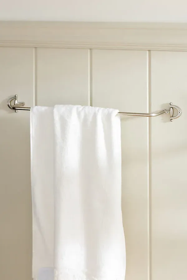 Equestrian Brass Towel Bar - Silver, Brass by Anthropologie