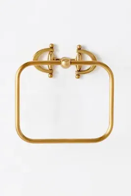 Equestrian Brass Towel Ring - Gold product