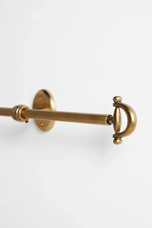 Equestrian Curtain Rod 28-48" - Brass product