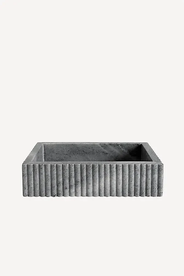 Erin Gates Beacon Hill Guest Towel Tray - Grey, Marble by Anthropologie