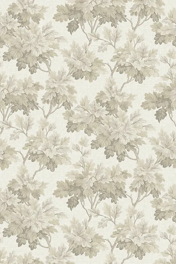 Erin Gates Oakcliff Leaf Trail Floral Wallpaper - Beige by Anthropologie