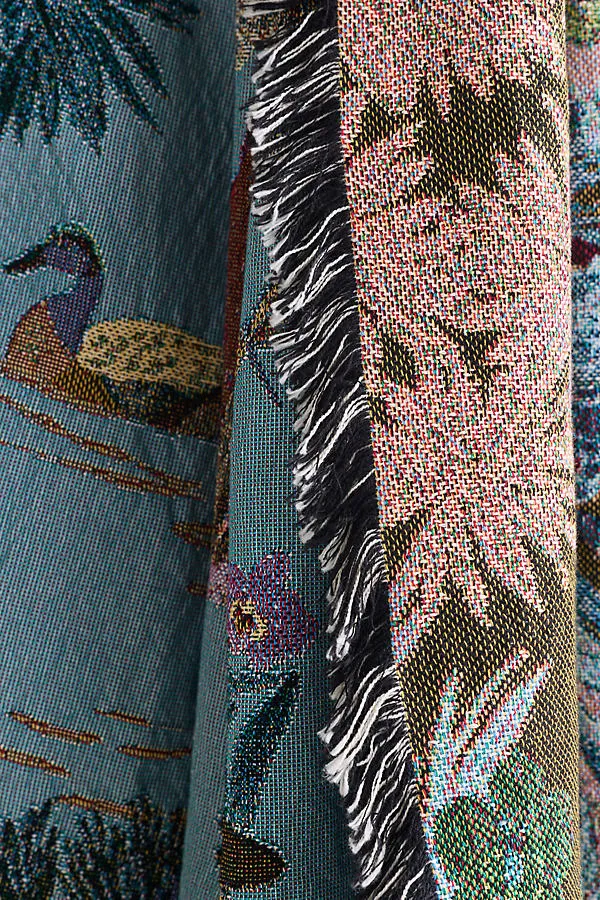 Estella Cotton Woven Throw Blanket - Blue alternate view