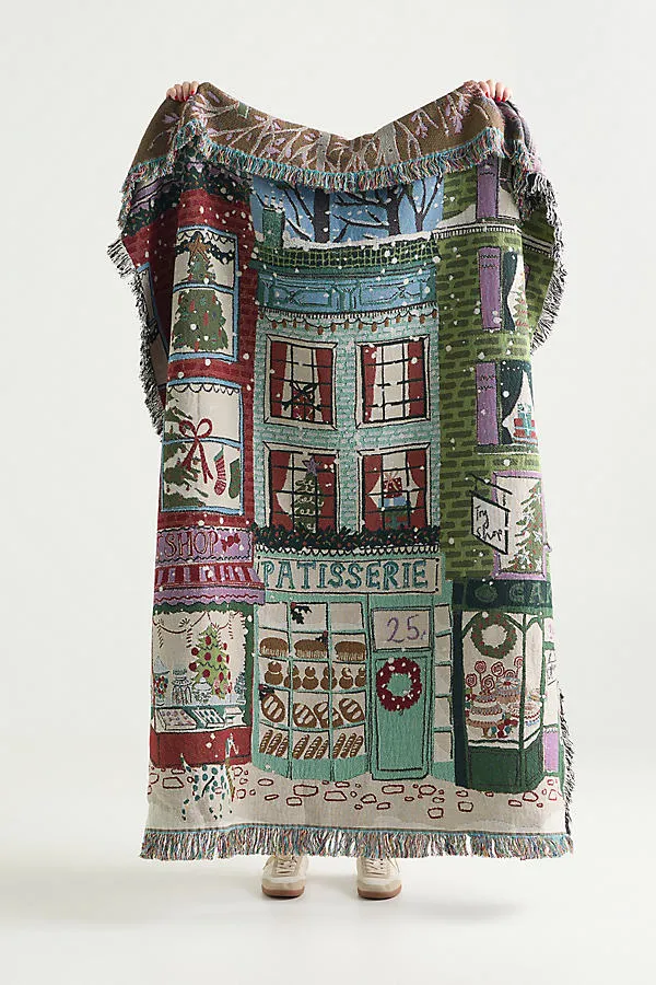 Estella Cotton Woven Throw Blanket - Cotton by Anthropologie