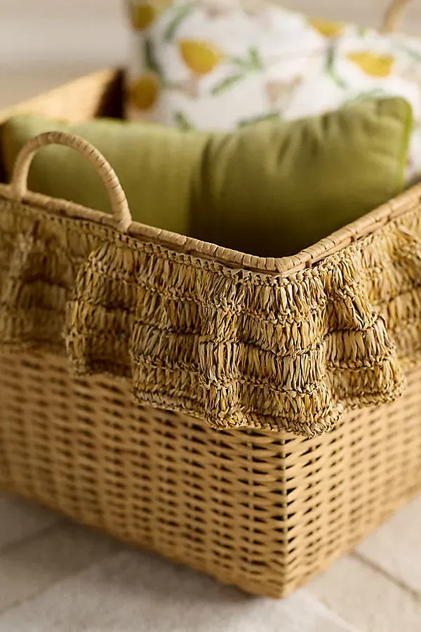 Estelle Ruffle Rattan Basket product