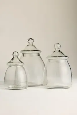 etúHOME Small Vintage Glass Bon Bon Jar - Clear by Anthropologie, alternate view