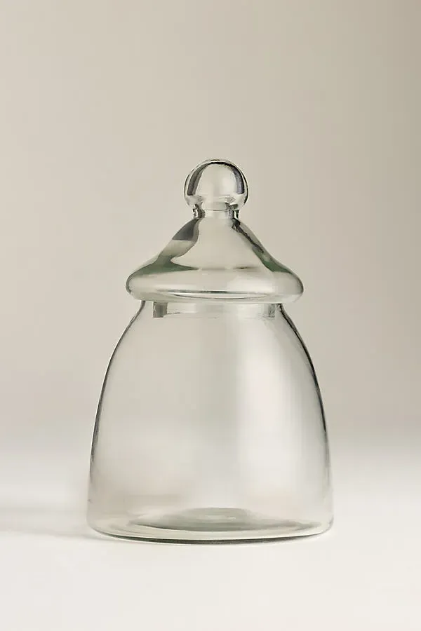 etúHOME Small Vintage Glass Bon Bon Jar - Clear by Anthropologie