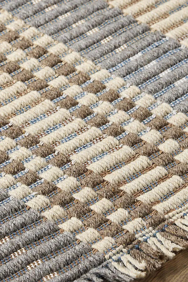 Ethos Flatwoven Geometric Rug - Beige, Wool-Blend by Anthropologie, image 2