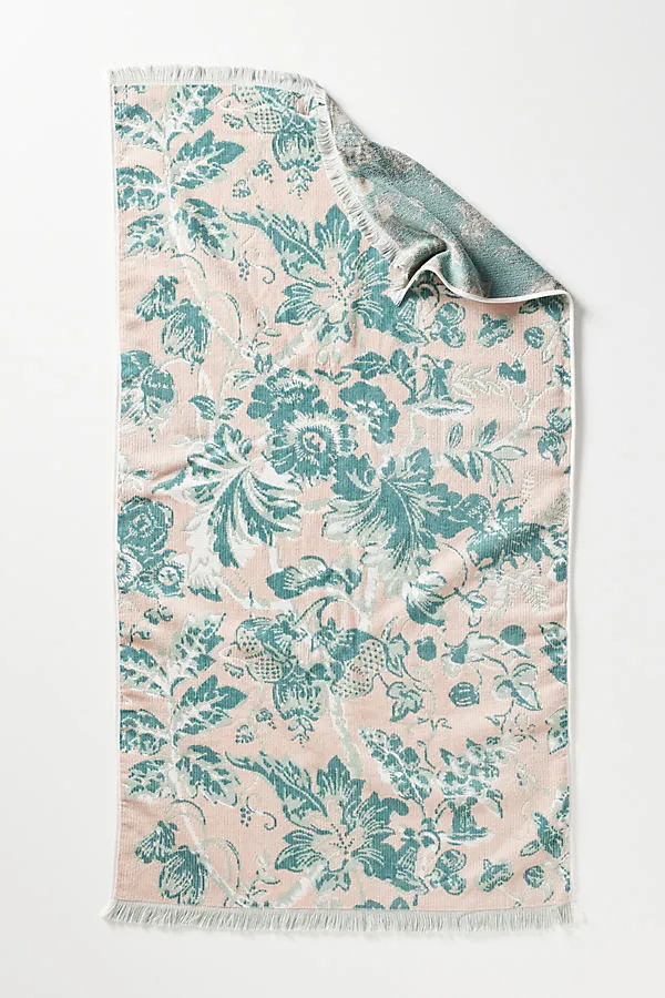 Eugenie Cotton Woven Floral Towel Collection - Pink product