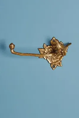 Everlee Toilet Paper Holder - Gold, Brass by Anthropologie, alternate view