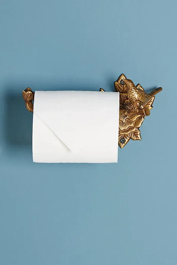 Everlee Toilet Paper Holder - Gold, Brass by Anthropologie