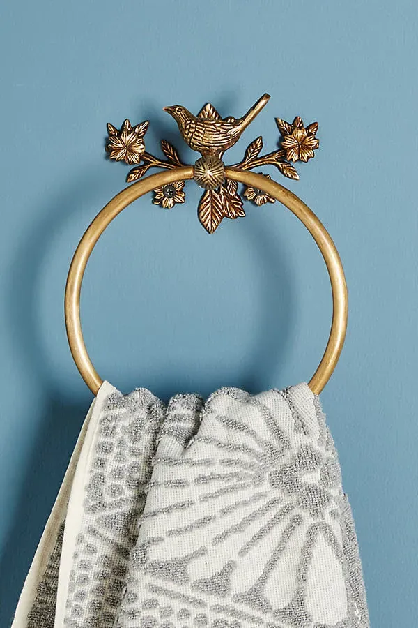 Everlee Towel Ring - Gold, Brass by Anthropologie
