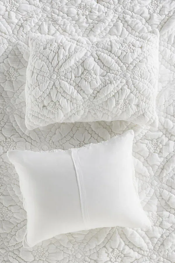 Everly Floral Pillowcases Set of 2 - White, Cotton product