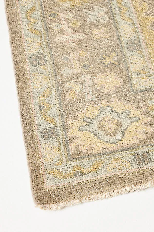 Evie Persian-Inspired Hand-Knotted Rug - Beige, Wool product