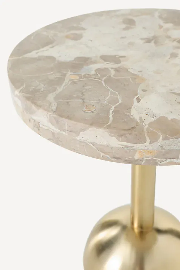 Ezra Marble Drink Table - Beige product