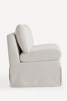 Fable Modular Slipcover Dining Chair-and-a-Half - Beige, Polyester product