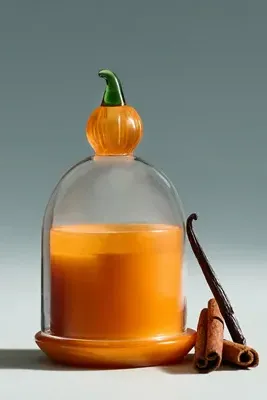 Fall Icon Cloche Pumpkin Sweet Vanilla Glass Candle - XS product
