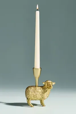 Farm Figural Candle Holder - Gold, Aluminum by Anthropologie, alternate view