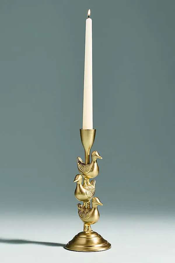 Farm Figural Candle Holder - Gold, Aluminum by Anthropologie