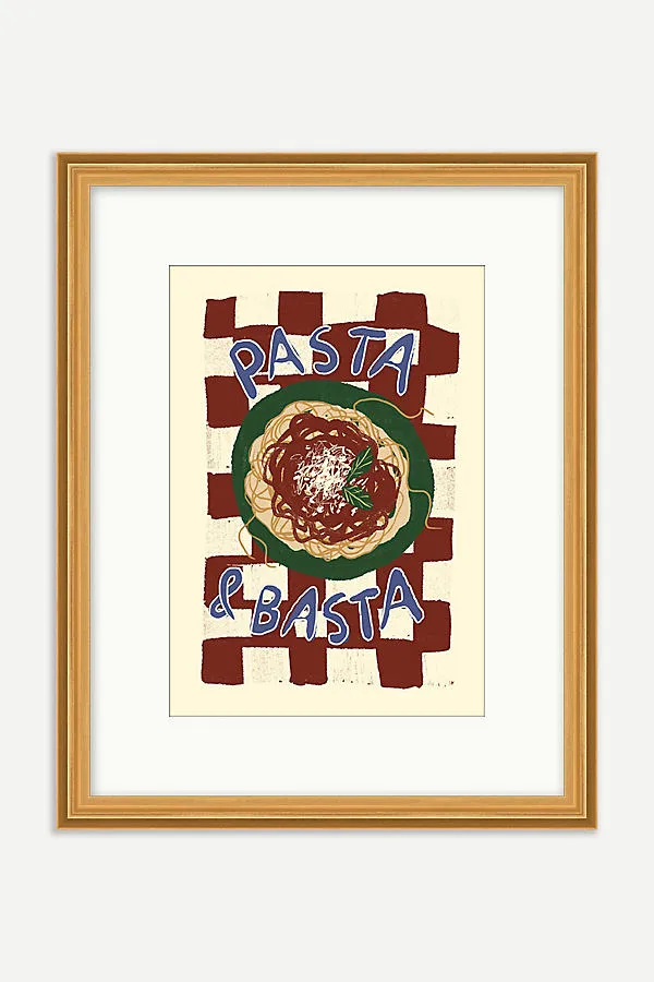 Feed Me Pasta Wall Art - Brown, Matte Paper product