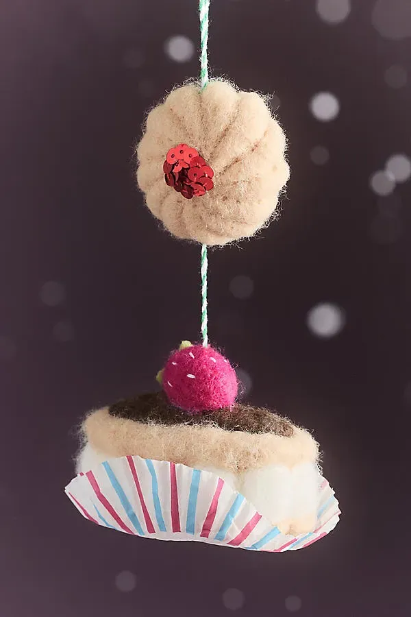 Felt Hanging Eclair Ornament - Wool by Anthropologie