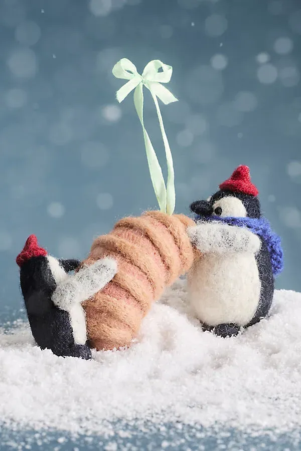 Felt Pastry Animal Ornament - Brown, Wool by Anthropologie