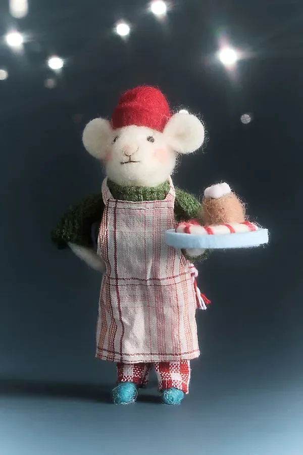 Felted Holiday Hobby Character Ornaments - Wool by Anthropologie