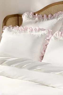 Fera Double Duvet Cover Embroidered - Pink, Cotton Sateen product