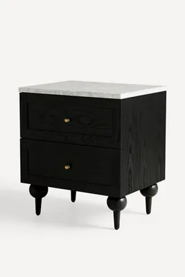 Fern Bedside Chest of Drawers - Black product